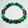 LEONARD BUDDAH HEAD AND GREEN JADE BRACELET