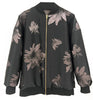 CAPTAIN X MAGNOLIA PRINTED REVERSIBLE BOMBER JACKET - BLACK & PEWTER