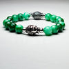 LEONARD BUDDAH HEAD AND GREEN JADE BRACELET