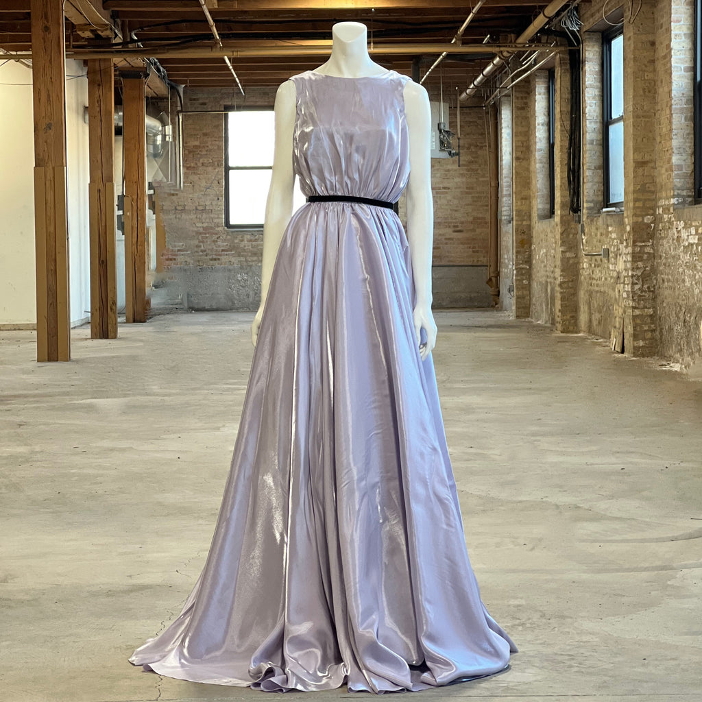 MAUDE GATHERED BALL STYLE GOWN LAVENDER SHIMMER