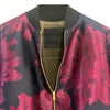 CAPTAIN X PEONY PRINTED REVERSIBLE BOMBER JACKET - PINK & DARK BLUE