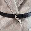 ALOÏSE HALF OVAL BUCKLE LEATHER BELT