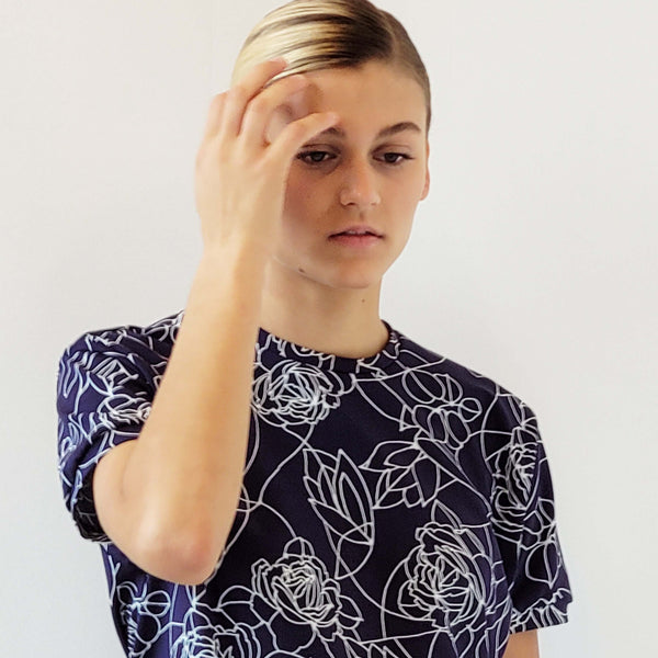 534 TO BORNEO - FLORAL BLUE