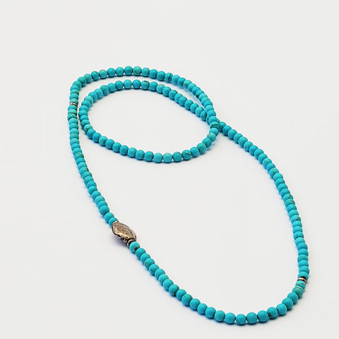 MASA STERLING SILVER & TURQUOISE BEADS NECKLACE